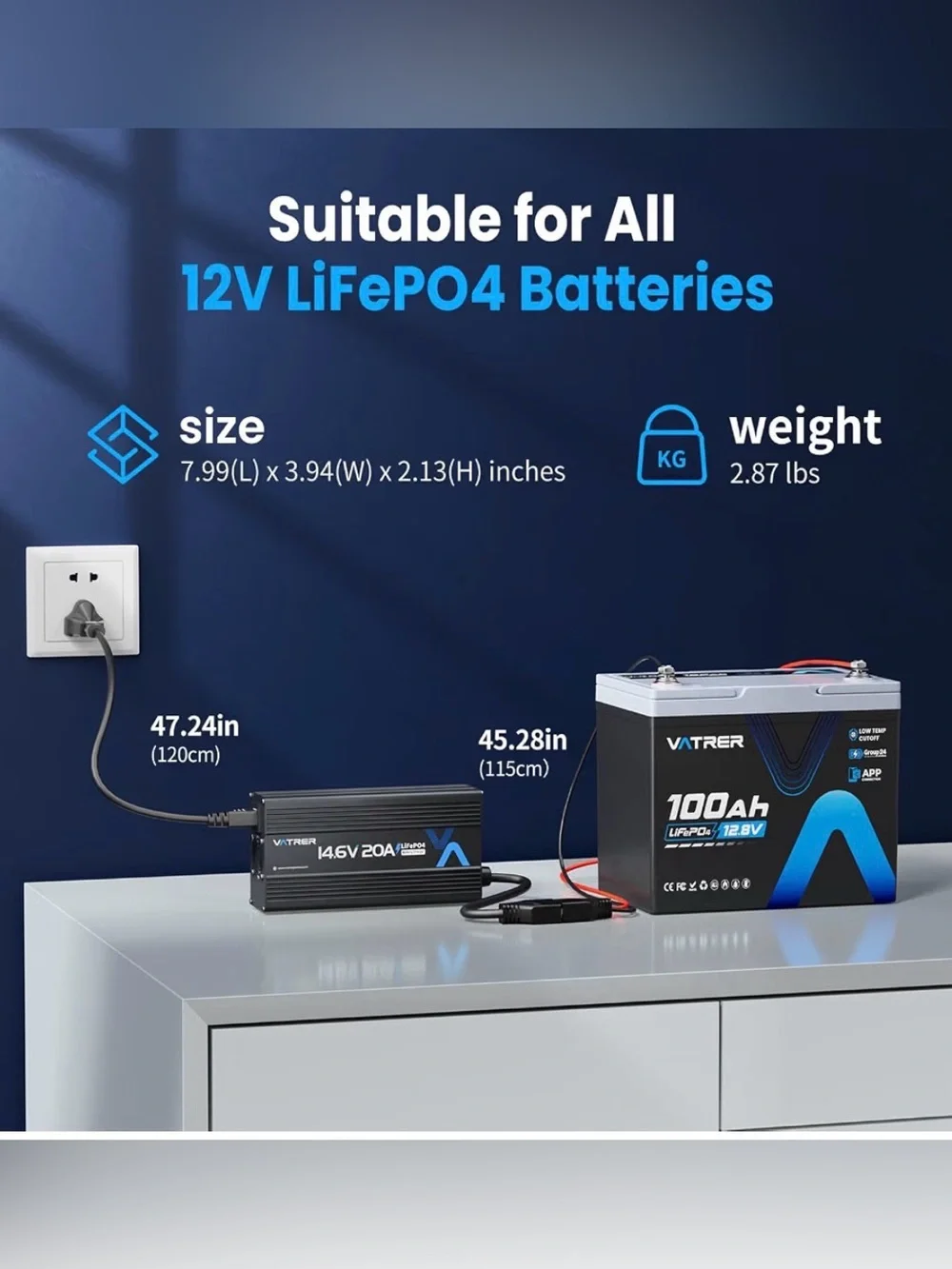 12.8V 100Ah LiFePO4 Battery